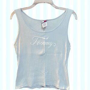 Tommy Hilfiger ribbed logo tank top.  EUC size XL.